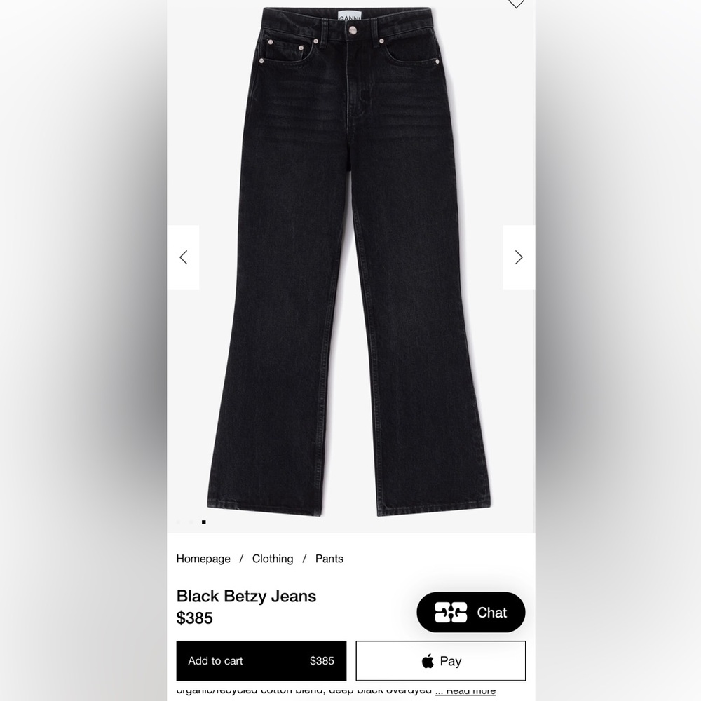 GANNI BLACK BETZY JEANS